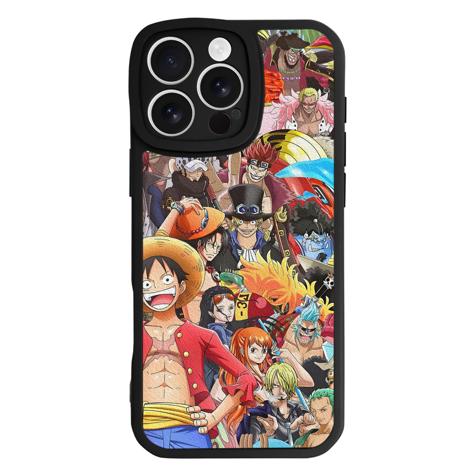（画像用） ワンピース ONE PIECE 【iPhone 16シリーズ対応】シリコンスマホケース（レザー調） 材質：シリコン